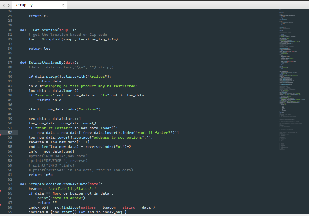 Screenshot of Walmartbot